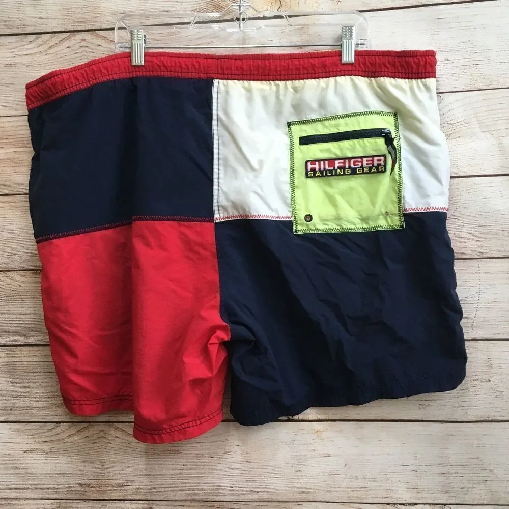 ‎VINTAGE 90's TOMMY HILFIGER SAILING GEAR SWIM TRUNKS